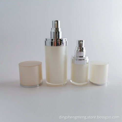 Cosmetic Packaging 15ml 30ml small white plastic cosmetic acrylic lotion bottle 50ml